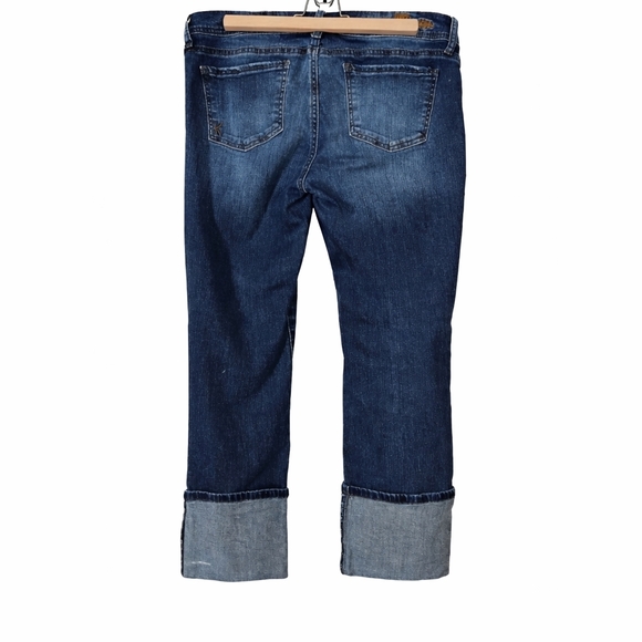 Kut From The Kloth Boyfriend Jeans Size 10 Cuffed Medium Wash Casual Denim - Picture 3 of 12